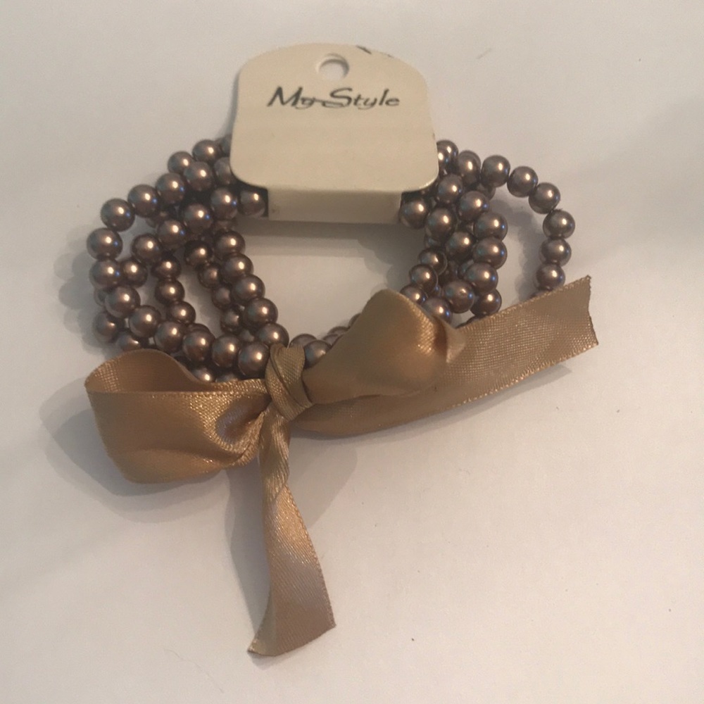 New My Style layered beaded bracelets with bow